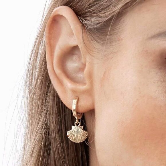 Women’s Gold-Plated Huggie Hoop Earrings with Cubic Zirconia - Perfect Gift Idea - Picture 5 of 7